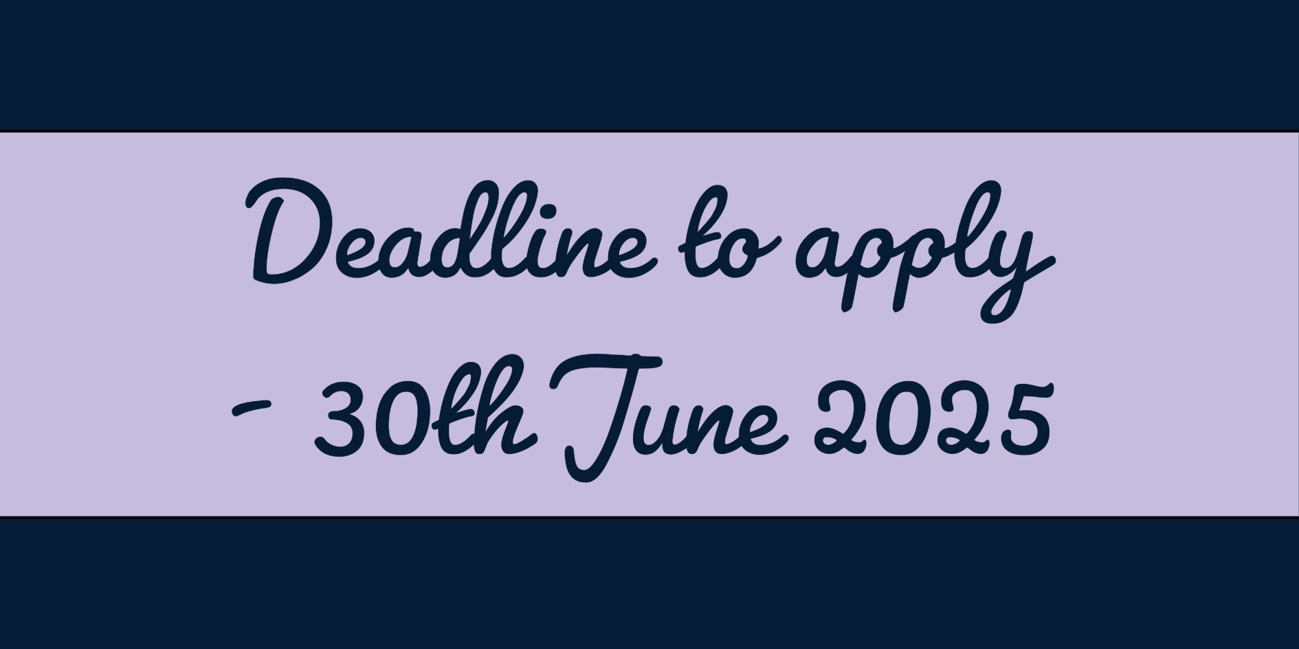 Get your applications in!